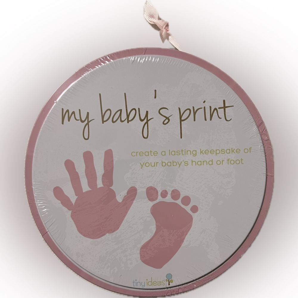 💥NWT Tiny Ideas My Baby's Print Craft Art Keepsake Hand Foot Pink Girl No Mess